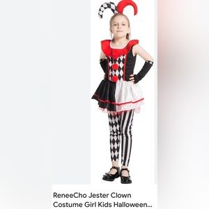 Era Spooky XL Harlequin/Clown costume with high gloves,headband,leggings, dress.